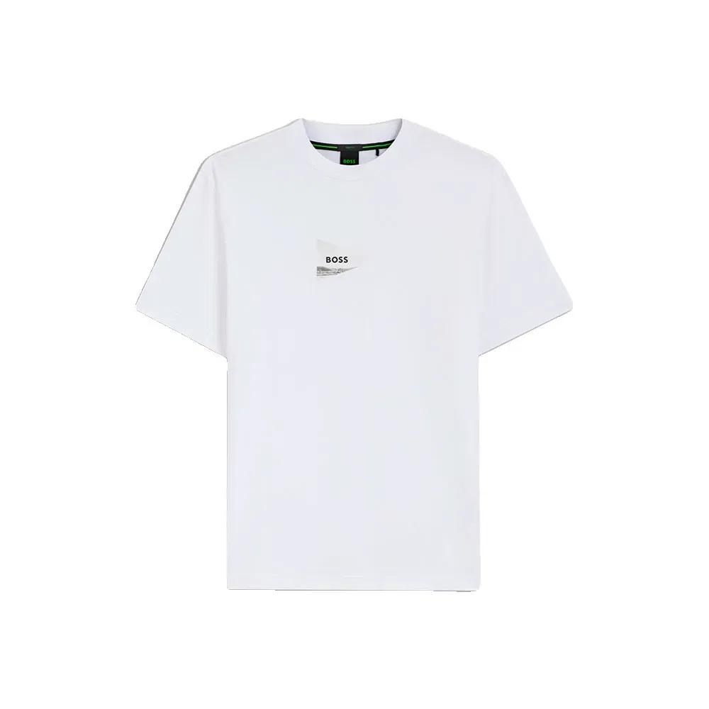 Мужская футболка с фотопринтом BOSS Network Photo, White