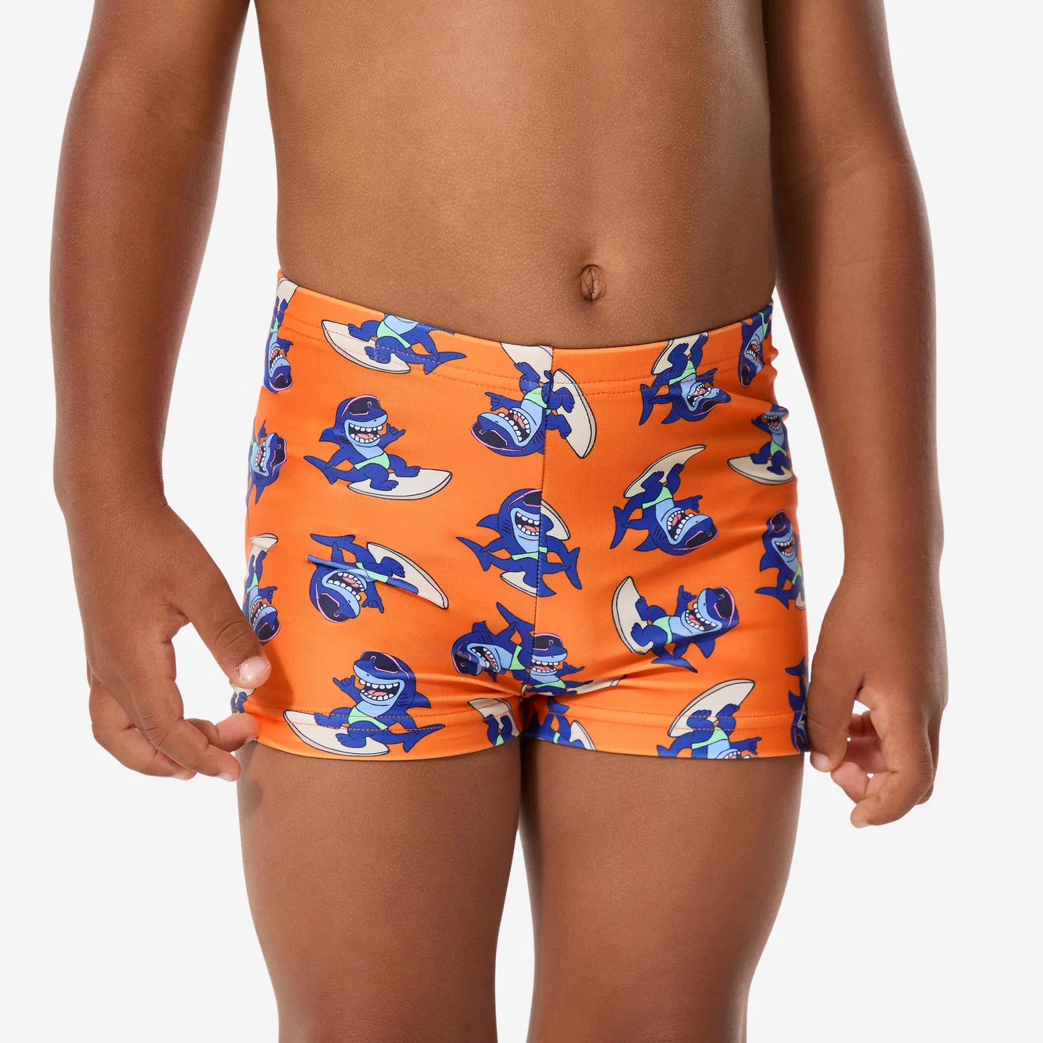 Детские плавки-боксеры для мальчиков Titou Shark Decathlon, Vitaminorange — фото 2