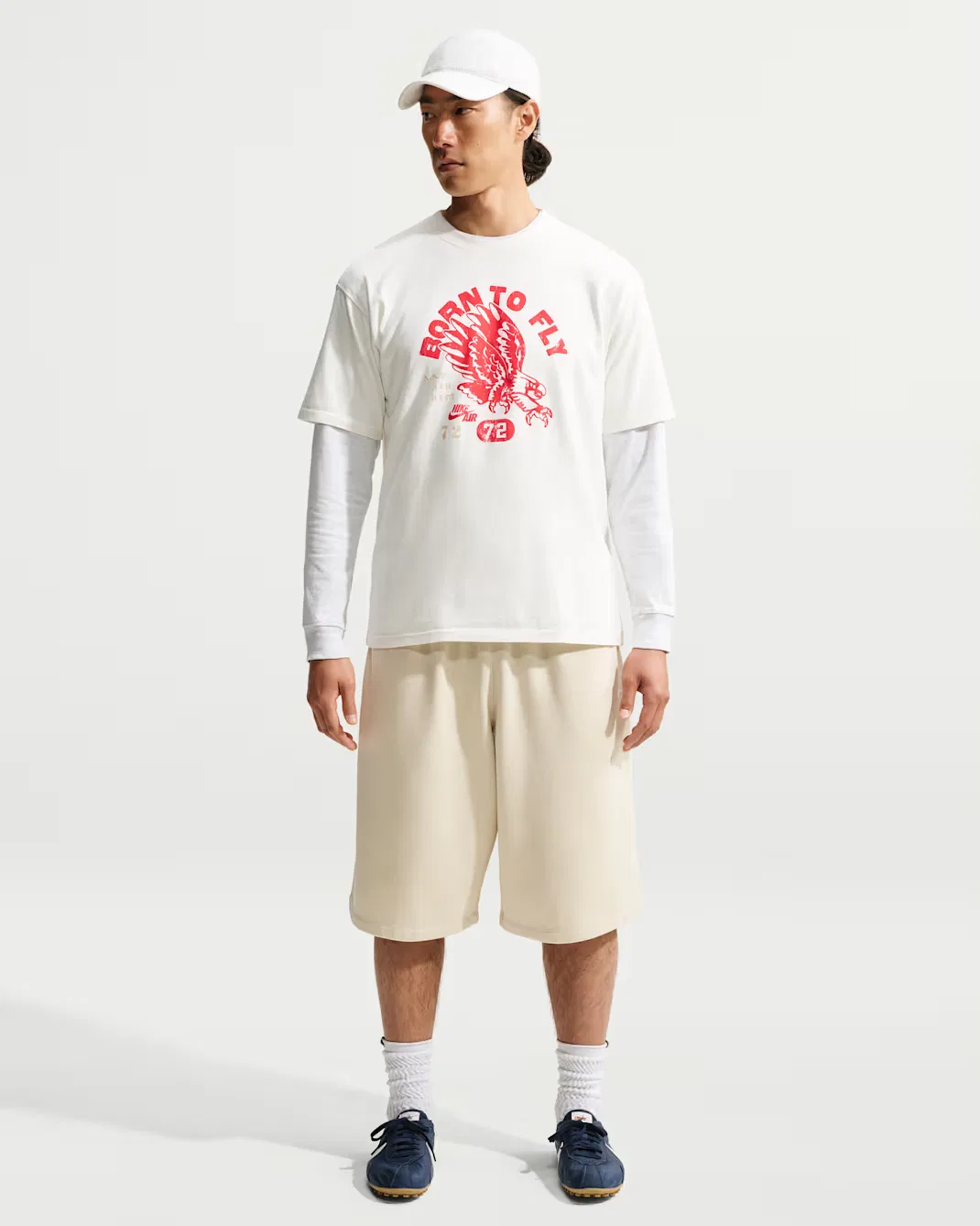 Мужская футболка Nike Sportswear Max90, Sail/University Red — фото 4