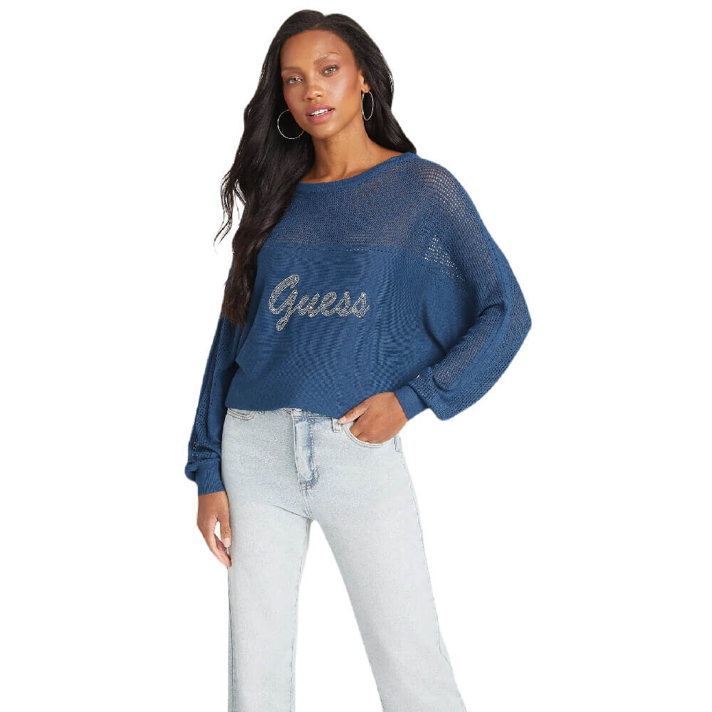 

Свитер Guess Factory Dalina Logo, синий