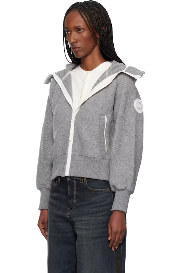 Серая куртка-бомбер White Label Chiliwack Canada Goose — фото 4