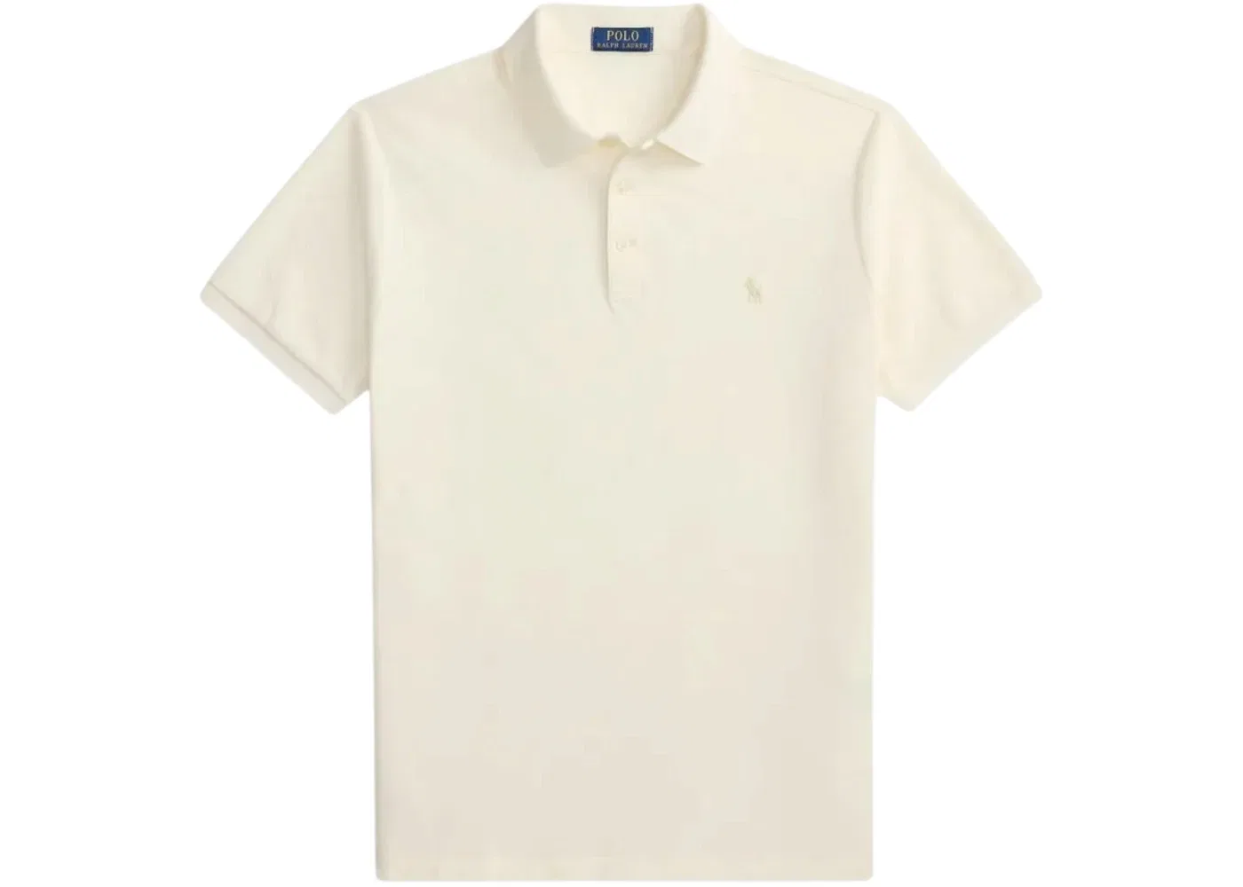 Мужское поло с текстурой соты Slim Fit Polo Ralph Lauren, Pale Cream