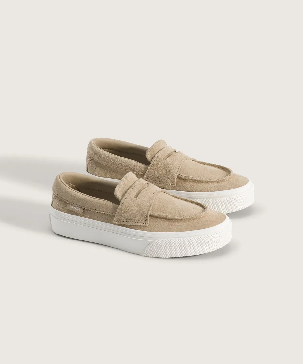 Детские лоферы с принтом, модель Loafer 53 Incense/Marshmallow VANS, Бежевый — фото 2