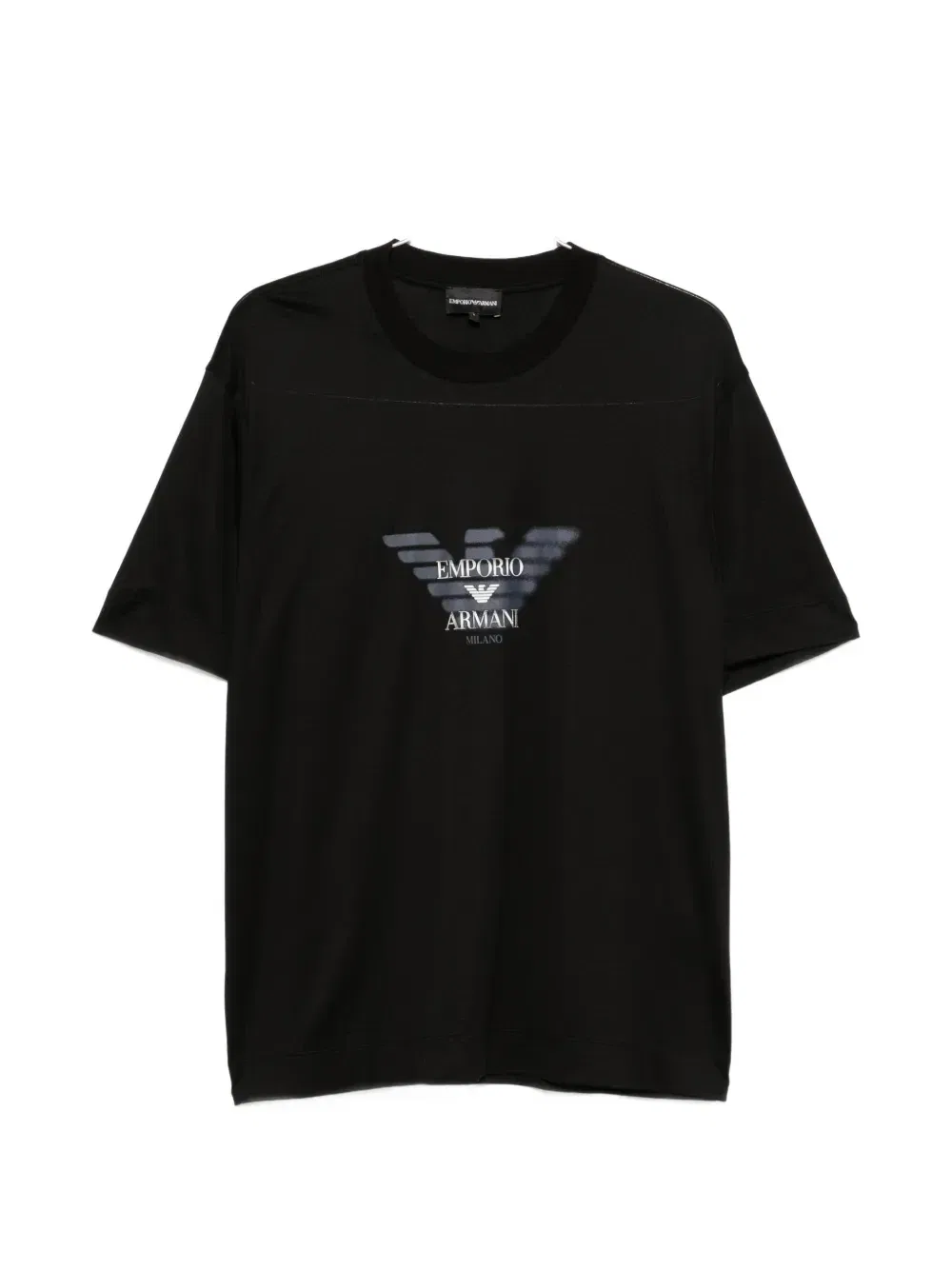 Футболка с логотипом и круглым вырезом Emporio Armani, черный