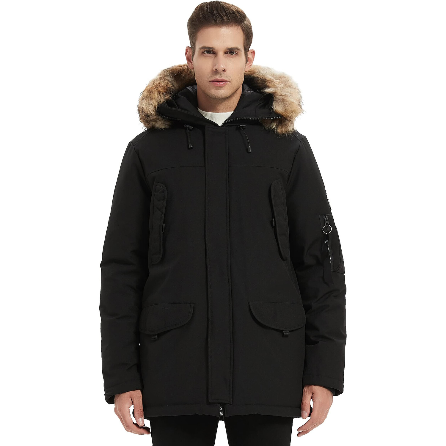 

Мужская зимняя куртка Molemsx Vegan Down Mountain Fur Hooded, черный