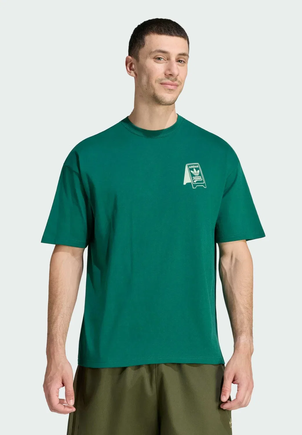 Футболка с принтом для передвижной закусочной Adidas Originals, Collegiate Green — фото 2