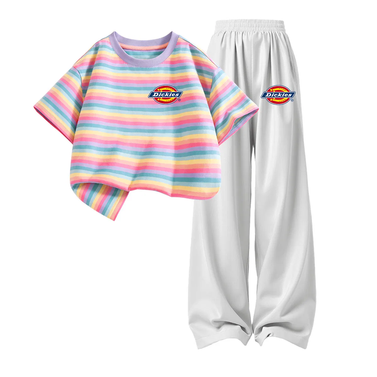 Детский спортивный костюм с круглым вырезом Dickies, Lily of The Valley Purple/Mountain Gray
