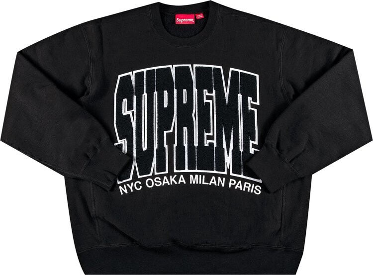 

Толстовка Supreme Cities Arc Crewneck 'Black', черный