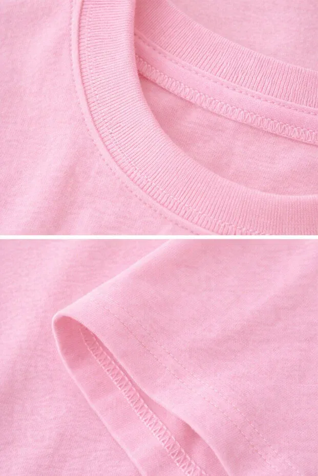 Детская футболка для девочек с принтом Father Daughter Combination Genosha, Powder Pink — фото 4