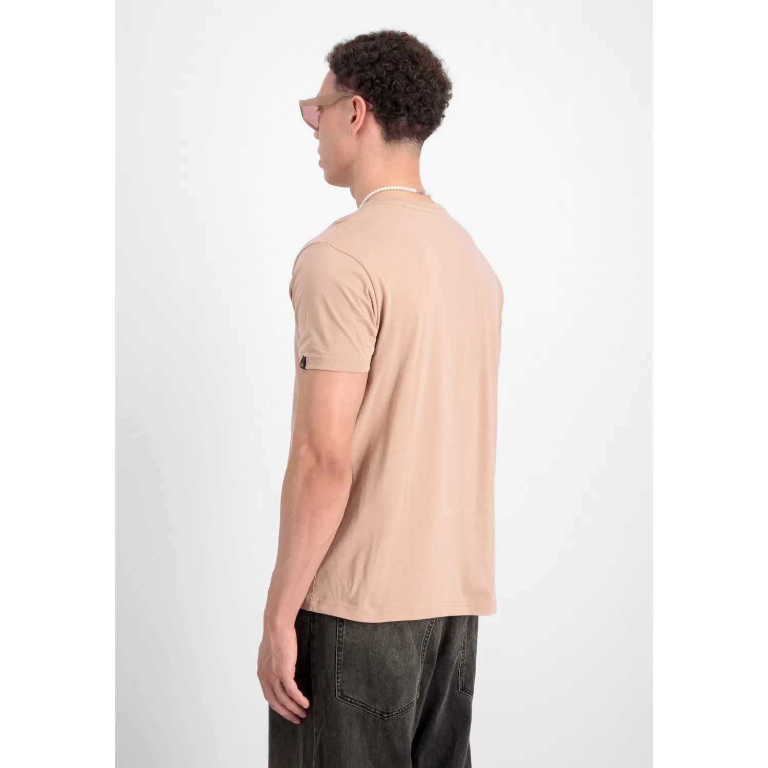 Детская хлопковая базовая футболка Alpha Industries, Dusty Coral — фото 2