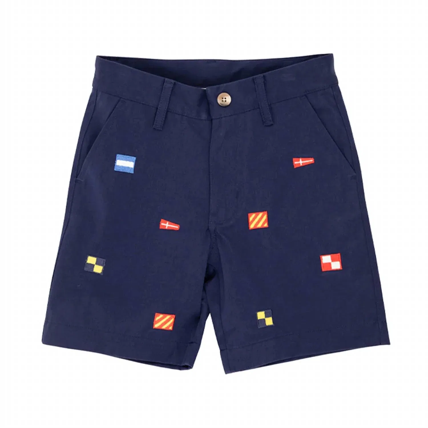 Детские шорты чинос для мальчиков с вышивкой Critter Charlie's Chino Short The Beaufort Bonnet Company, темно-синий — фото 2