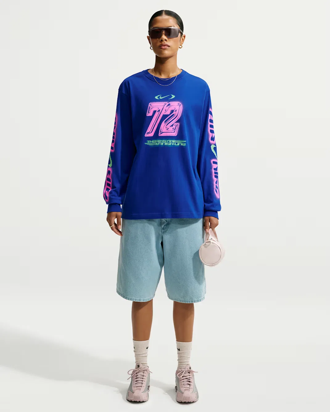 Женская футболка с длинными рукавами свободного кроя Nike Sportswear Classic, Old Royal — фото 4