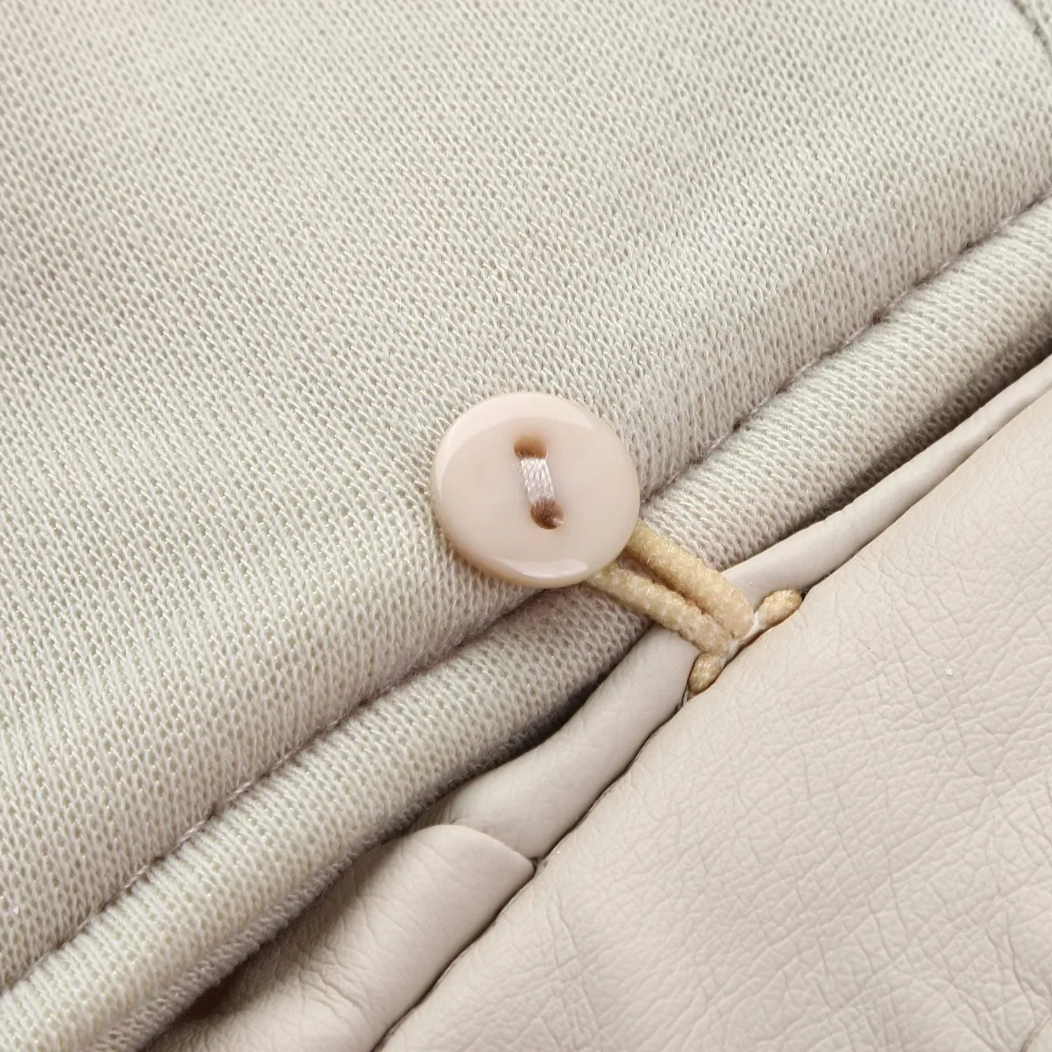 Женская куртка из искусственной кожи с капюшоном, с молнией, Beige — фото 3