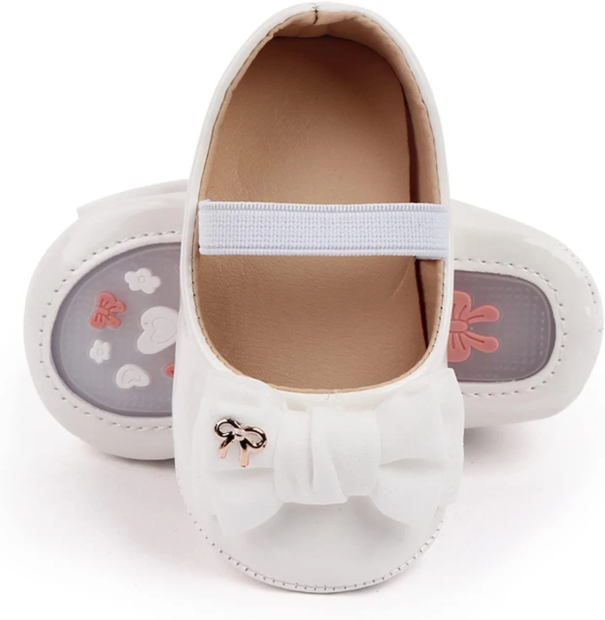 Детские туфли для девочек с бантом Princess Dress Mary Jane, White — фото 2