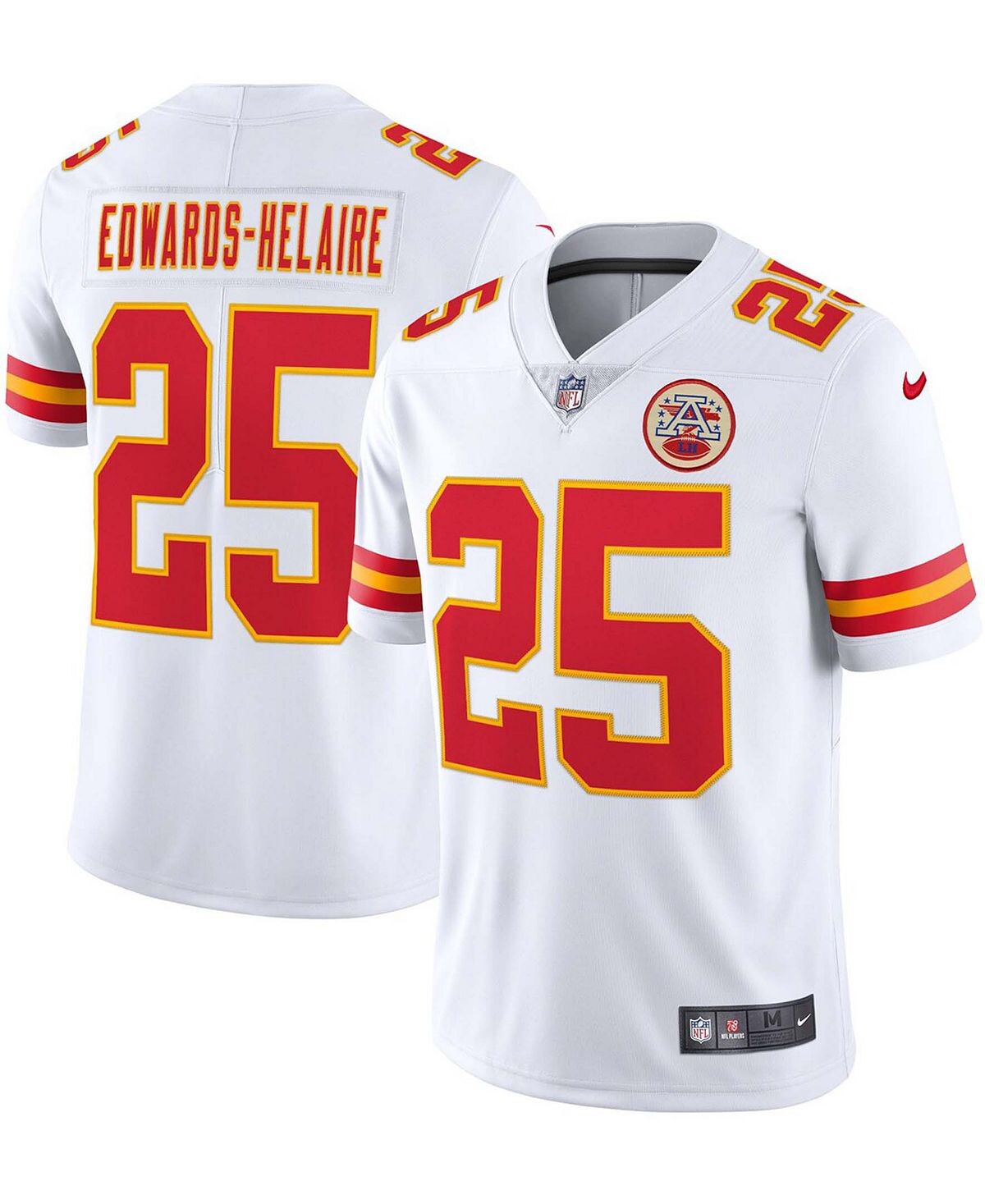 

Мужской трикотаж clyde edwards-helaire white kansas city chiefs vapor limited Nike, белый