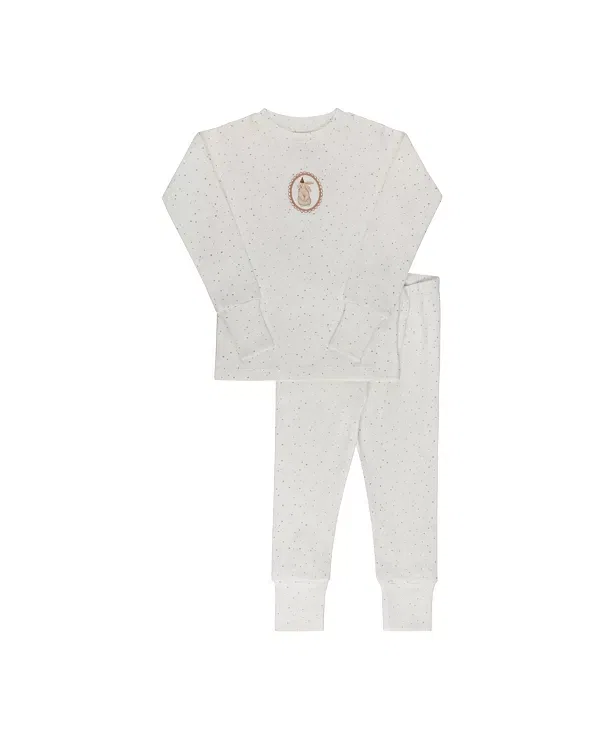 Детские пижамы из коллекции Speckled Bunny Ely'S & Co., Ivory/Pink