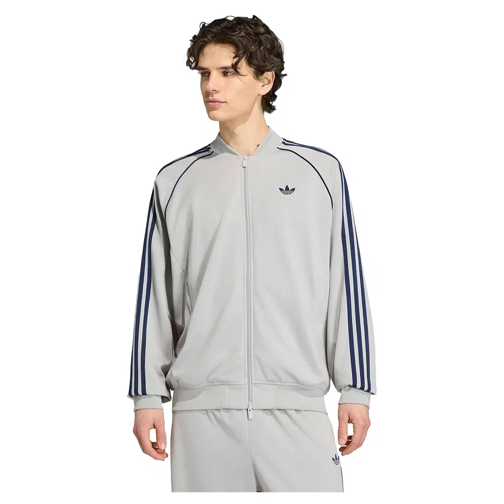 Свитшот на молнии Adicolor Classics Loose Track Adidas Originals, серый