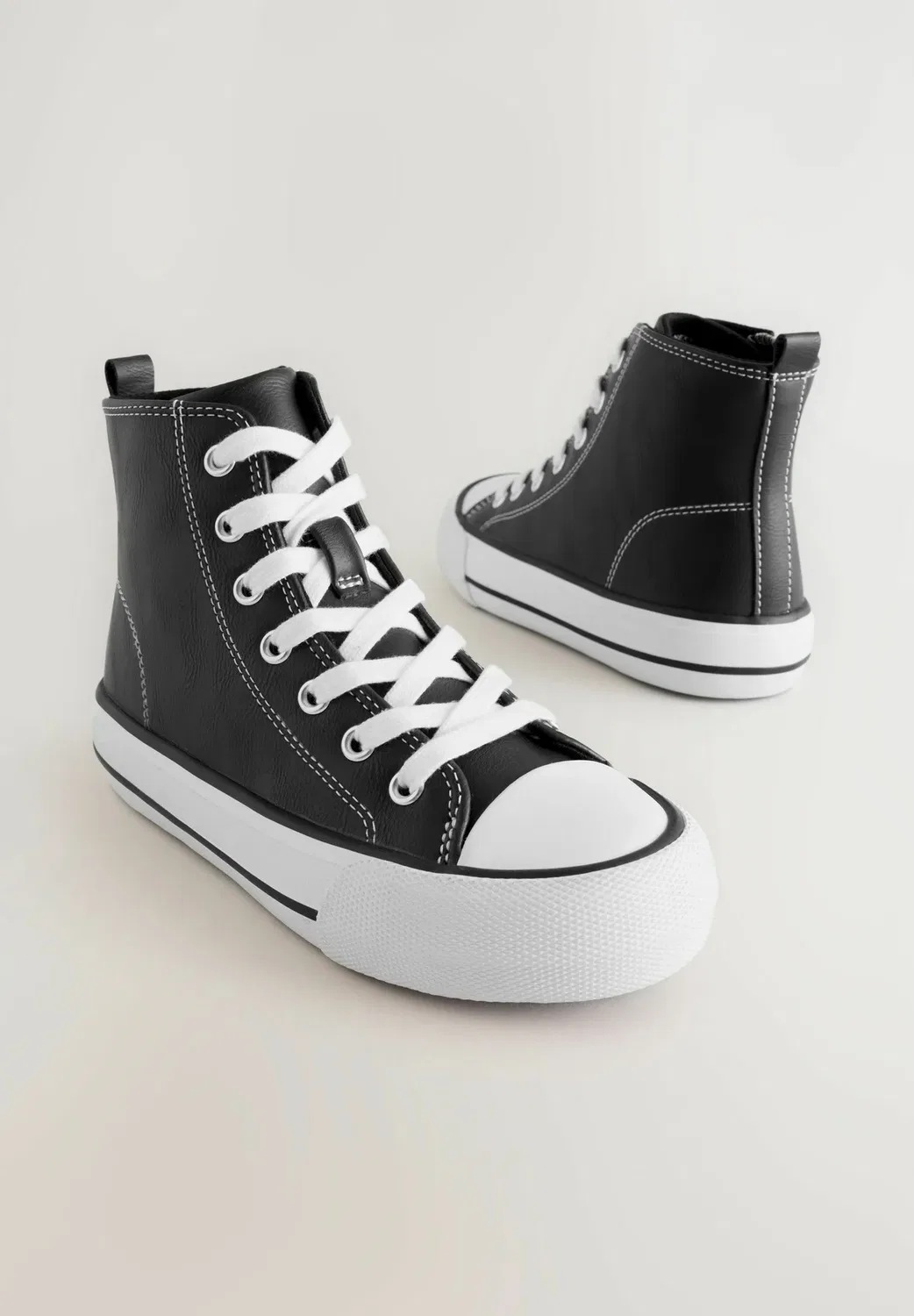 Высокие кроссовки Next, Black Faux Leather — фото 2