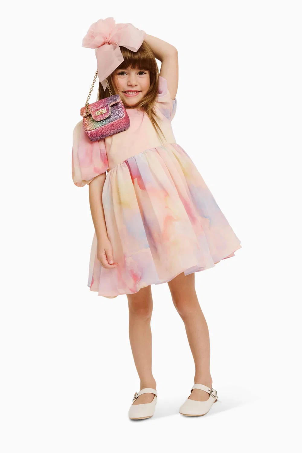 Платье-мини из органзы Juliet Organza Bardot Junior — фото 3