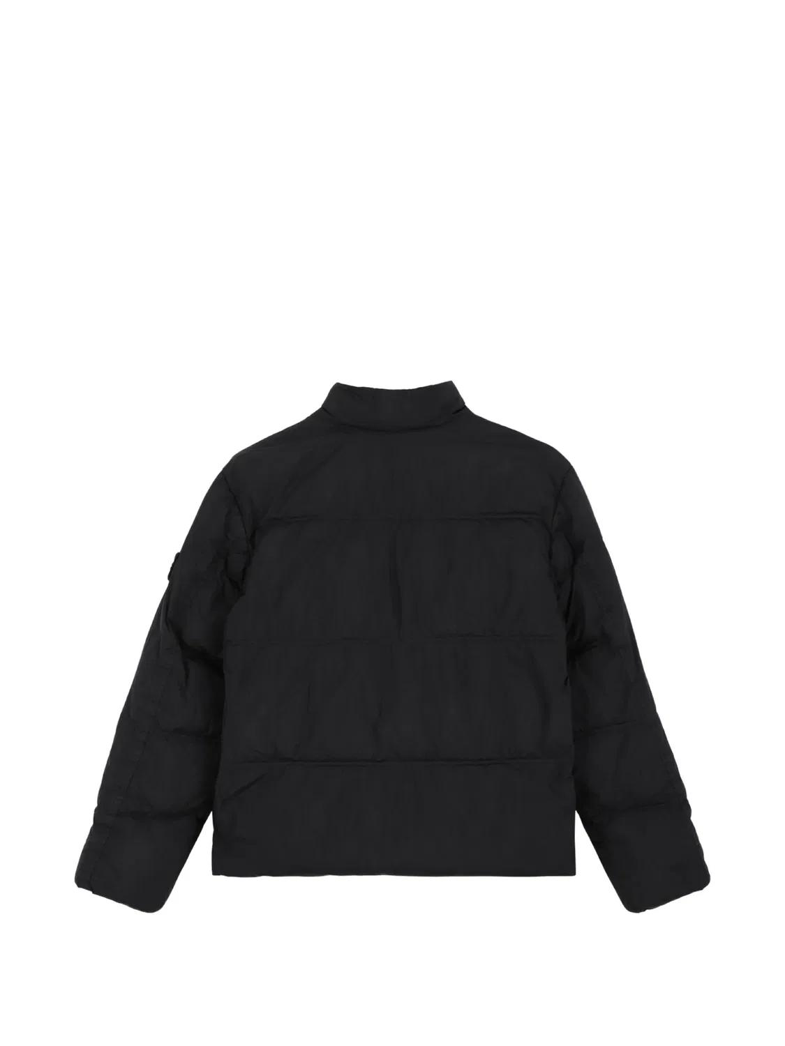 Пуховик с нашивкой-логотипом Stone Island Junior, черный — фото 2