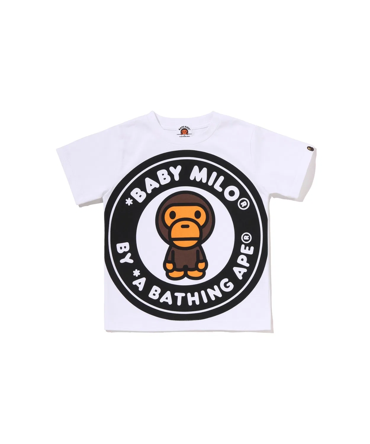 Детская футболка с коротким рукавом BIG MILO BWS TEE A BATHING APE, Белый