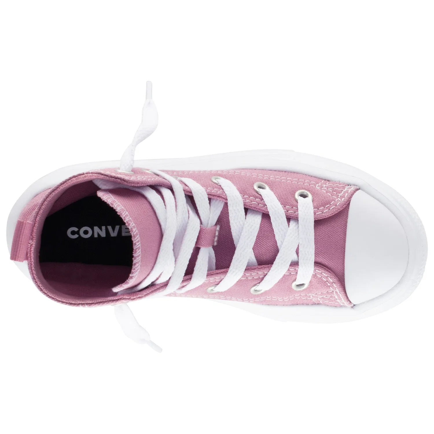 Детские кроссовки на платформе Converse, Cliffside Rose/White/Black — фото 4