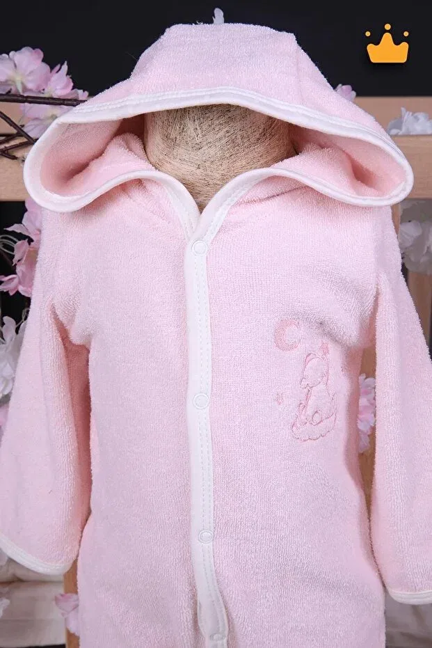 Детский комбинезон из махры с принтом Teddy Bear Babyhola, Pink — фото 3