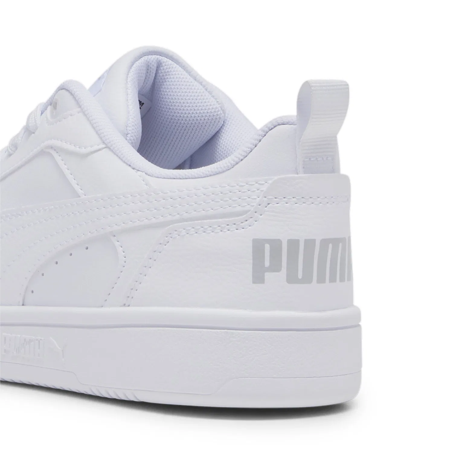 Детские ретро-кроссовки с перфорацией PUMA, White Cool Light Gray — фото 2