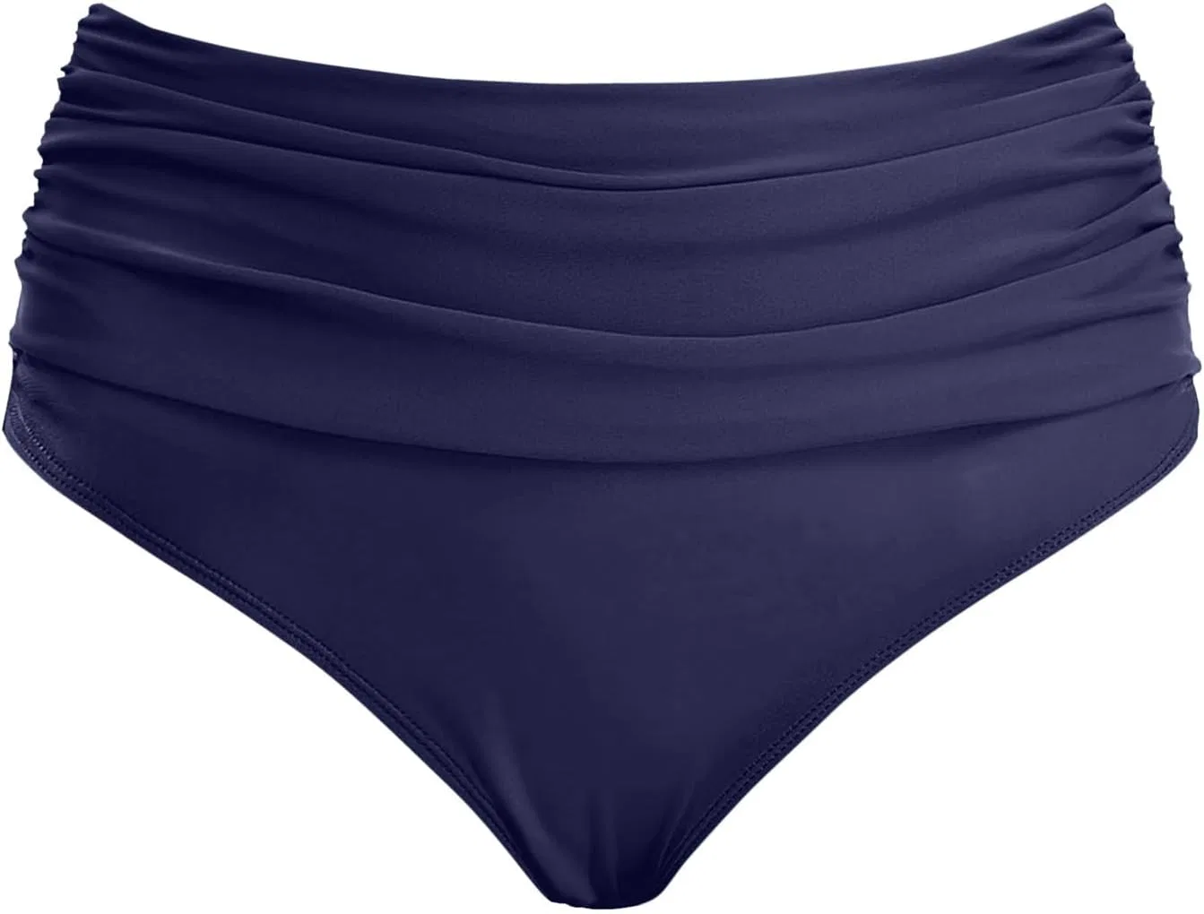 Женские бикини-шорты с высокой талией и драпировкой Generic, Dark Blue — фото 3