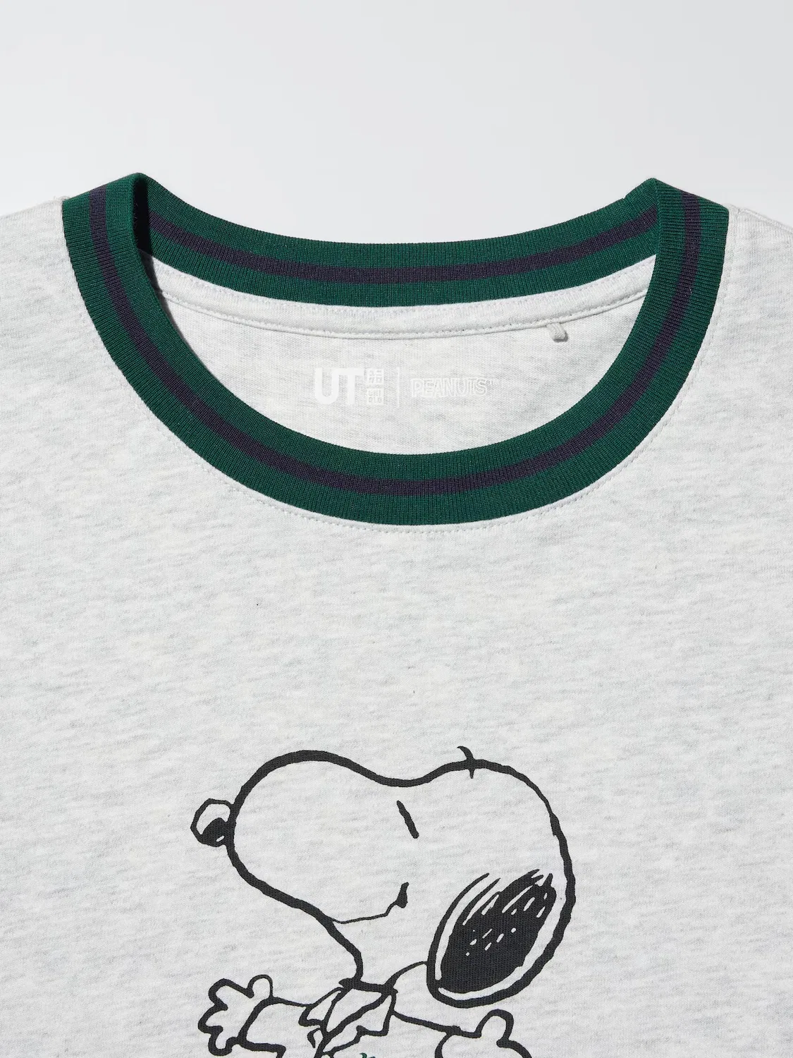 Футболка Uniqlo UT, с графическим принтом Peanuts, светло-серый — фото 4
