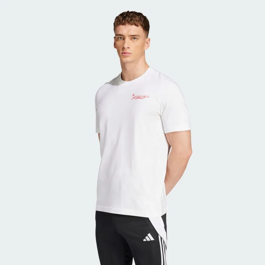 Футболка с графическим принтом F50 History adidas, Белый