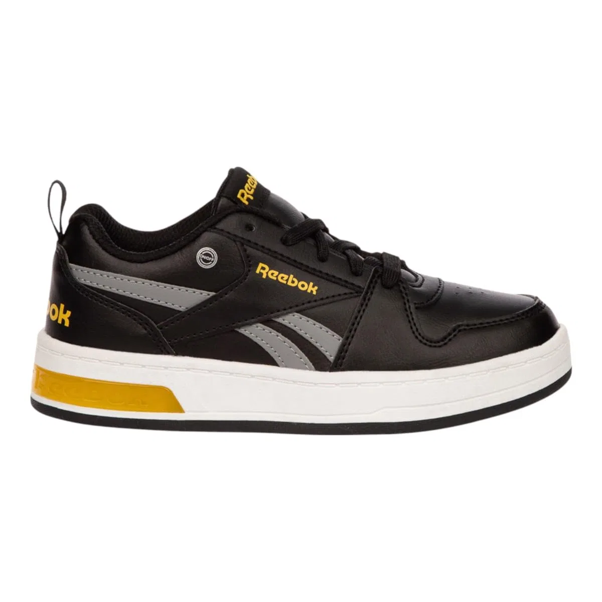 Детские кроссовки для мальчиков с синтетическим верхом Reebok Royal Prime Step N' Flash Reebok, Black Grey3 Yellow