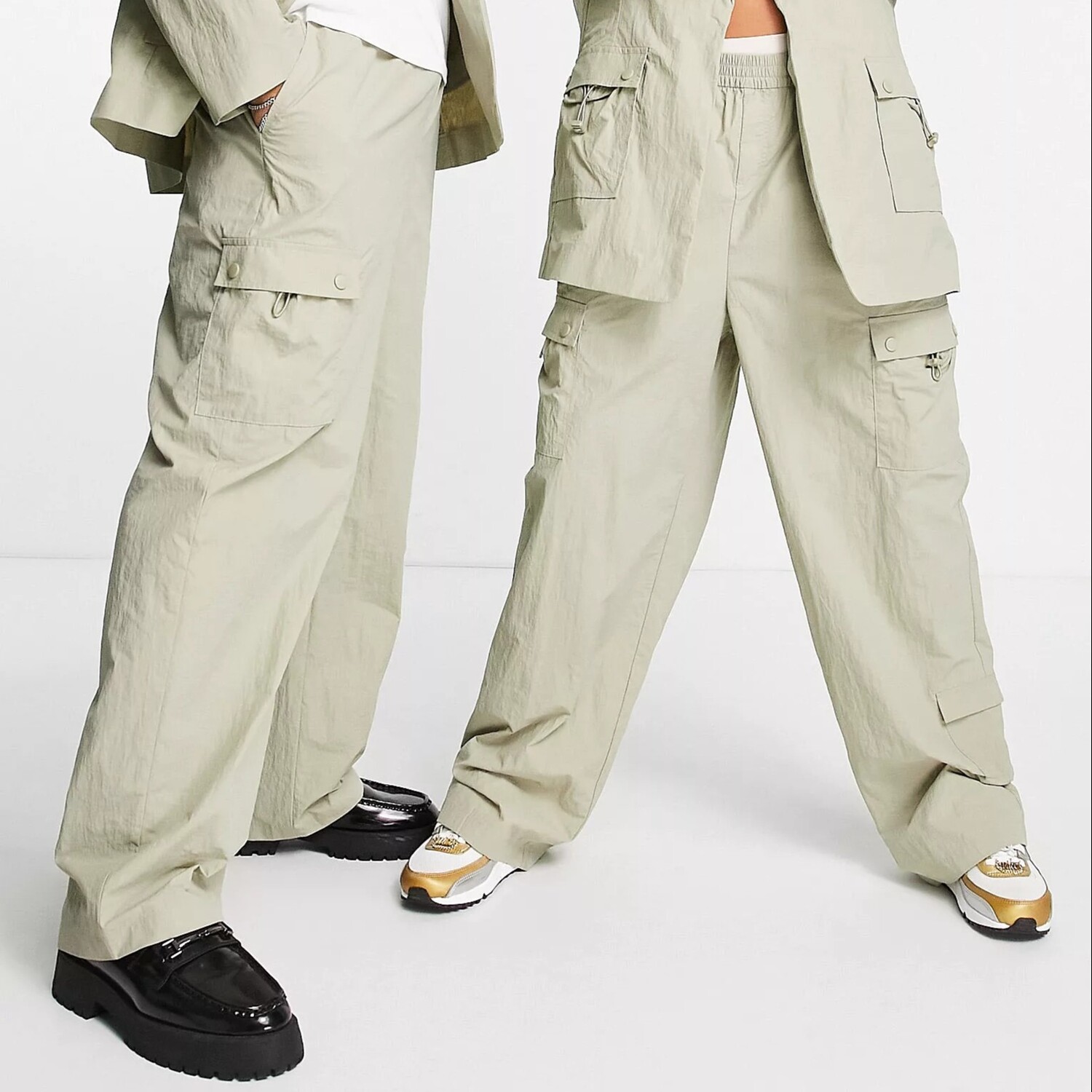

Брюки Collusion Straight With Pocket Details Unisex, светло-зеленый