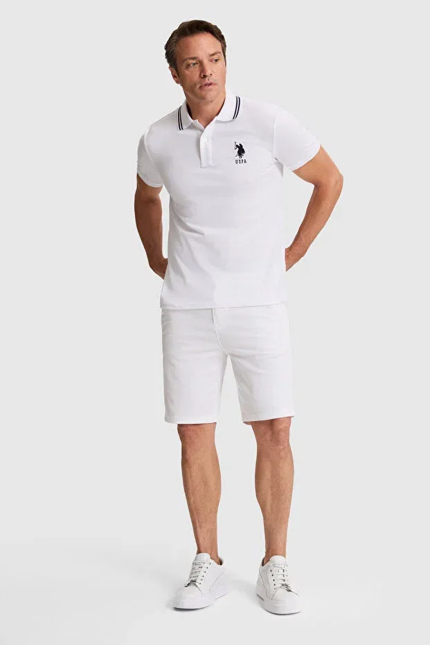 Мужские шорты хлопковые U.S. Polo Assn., Белый — фото 3