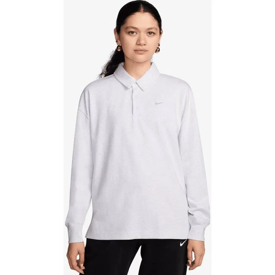 Женский свитшот Oversize с поло-воротником Essential Nike, Белый