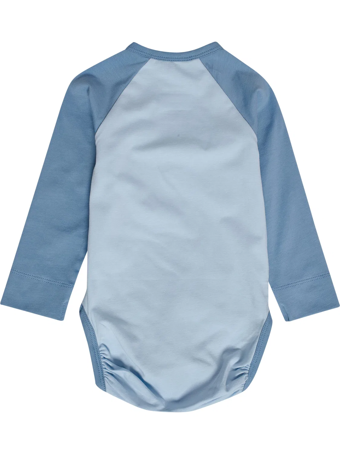 Детский боди-комбинезон с длинным рукавом Hmlmini Raglan Body L/S Bee Hummel, Jeansblau Wolkiges Blau — фото 3