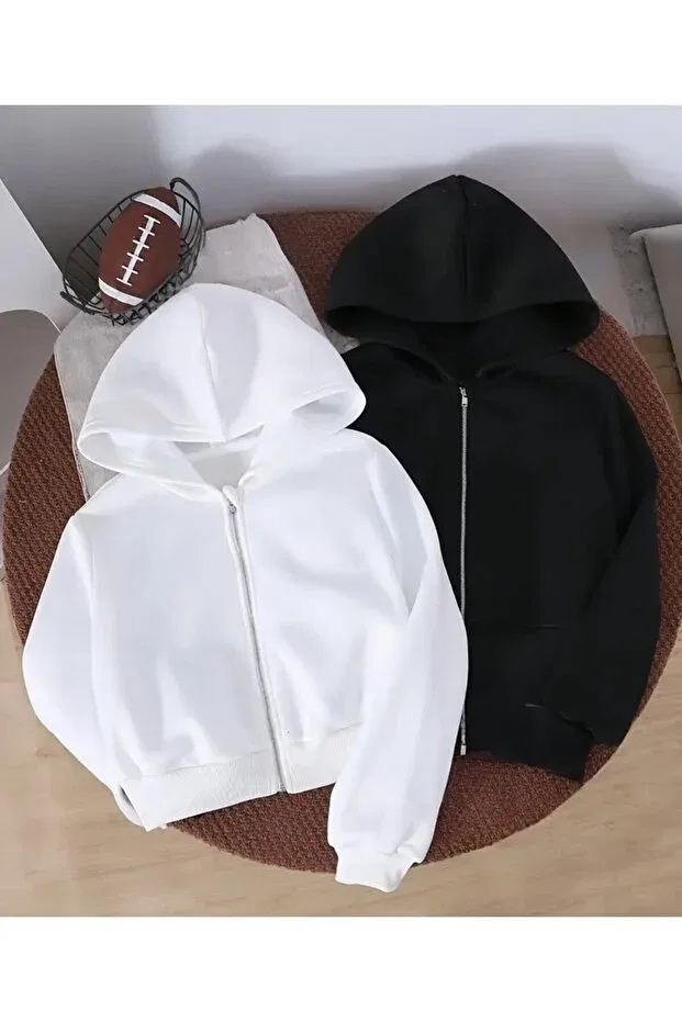 Детское худи с цветным блоком Shop, Black