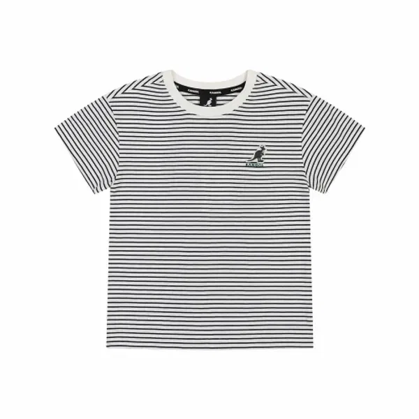 Футболка с коротким рукавом, полосатая, с логотипом, sb 0232, Kangol Kids, черный