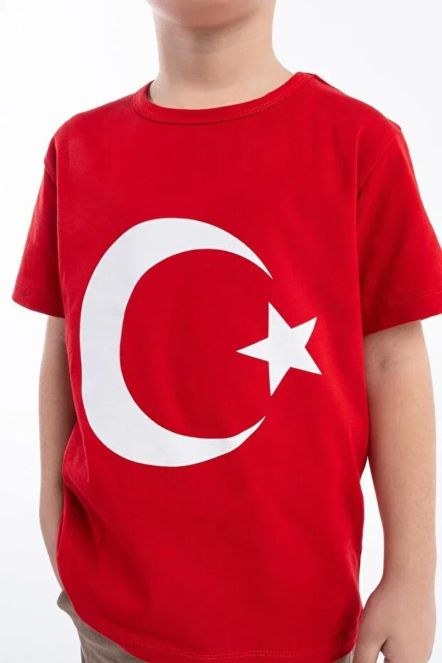 Детская футболка с принтом Trend Baby Kids, Red White Black — фото 4