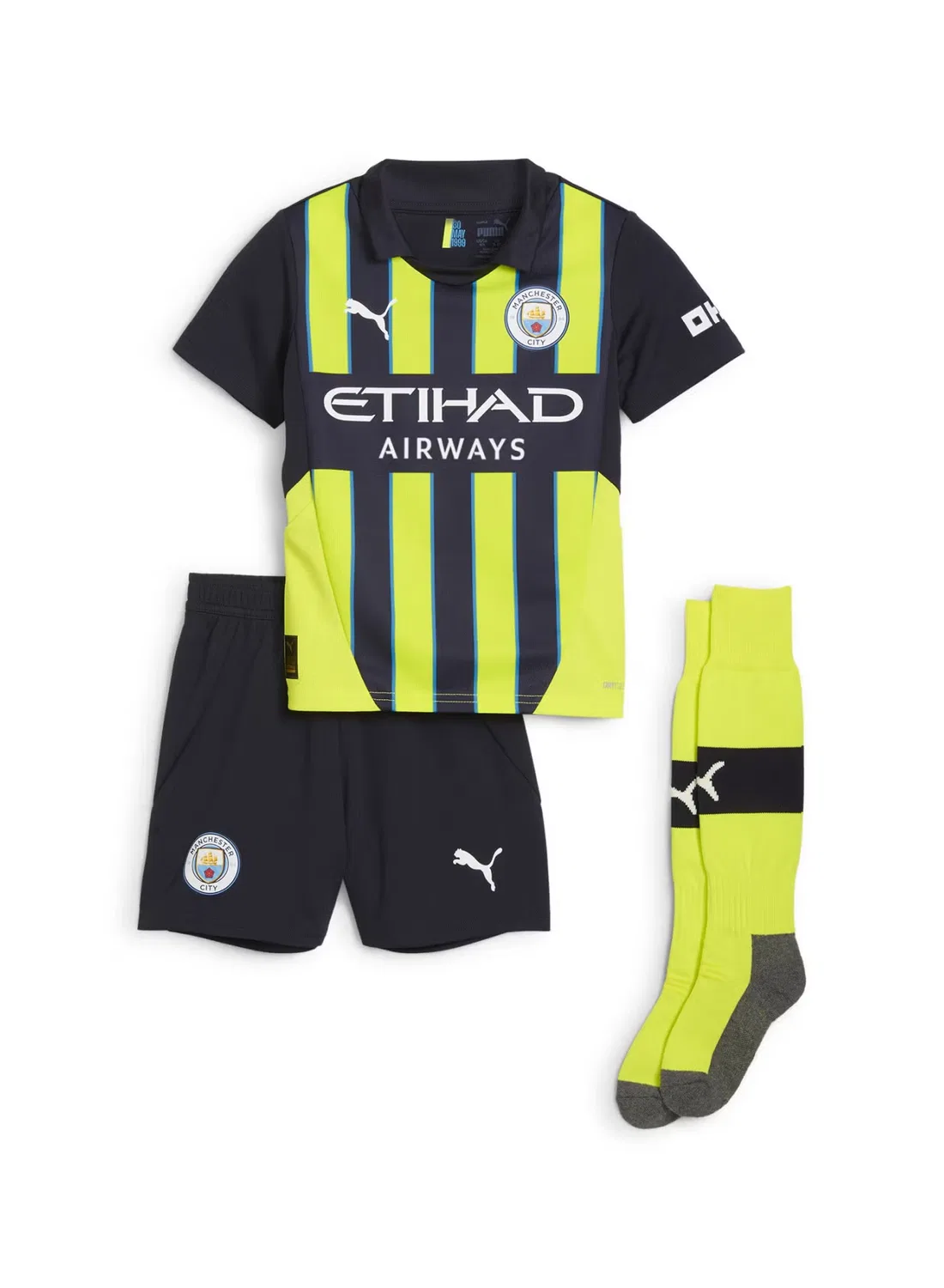 Комплект футбольный выездной с длинным рукавом Manchester City 24/25 Puma, синий