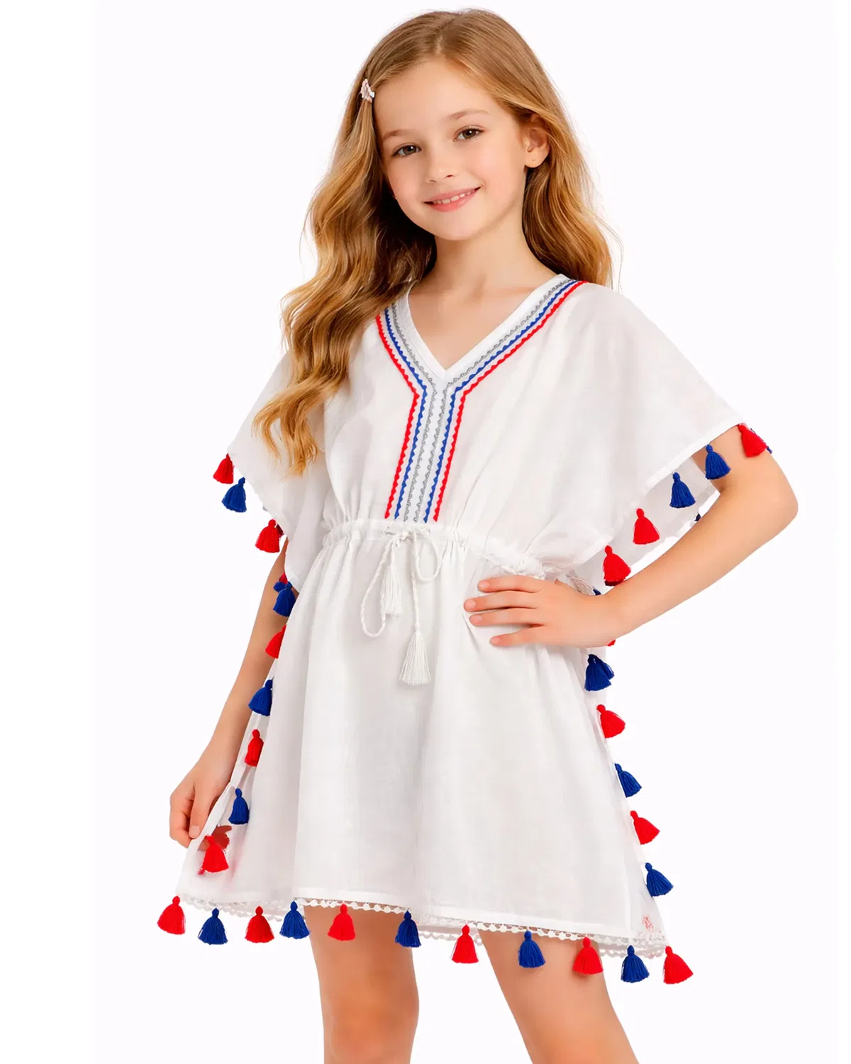 Детская туника для девочек с принтом Fabiola Red Point, Blanco