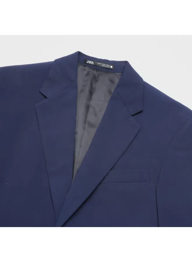Костюм деловой минималистичный Zara, темно-синий — фото 4