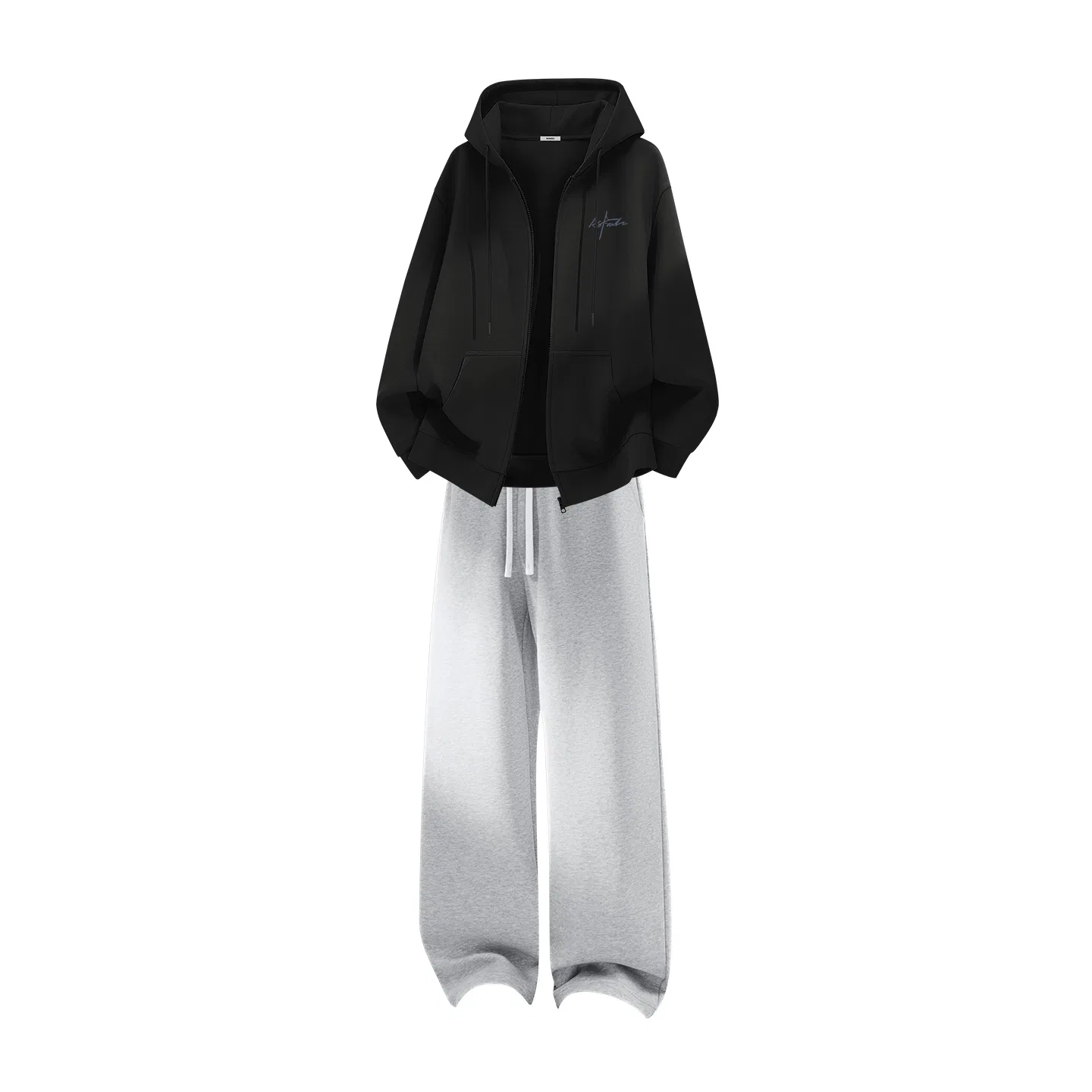 Детский комплект свитшотов 2 шт MINISO, Black, Heather Gray