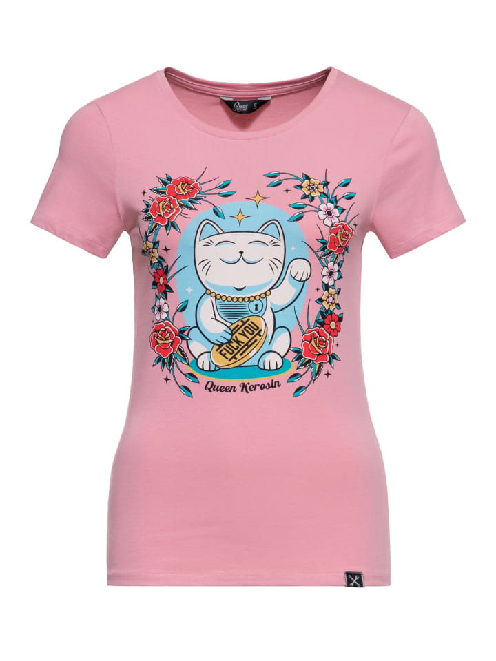 

Футболка Queen Kerosin Lucky Cat розового цвета Queen Kerosin, Розовый, Футболка Queen Kerosin Lucky Cat розового цвета Queen Kerosin