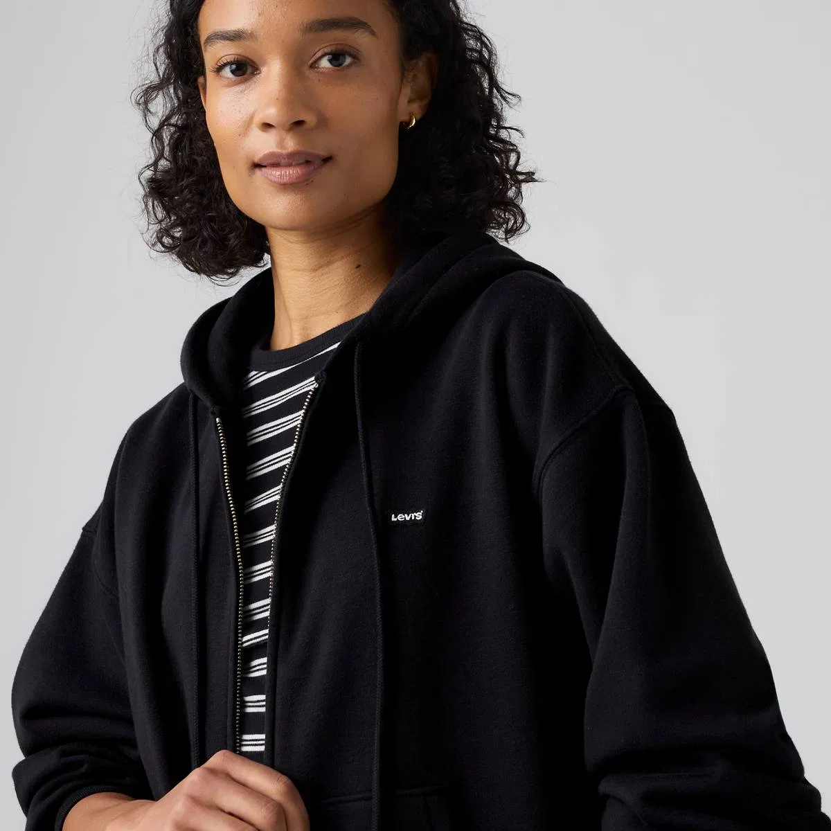 Повседневная толстовка на молнии Levi's, Anthracite Night - Black — фото 2