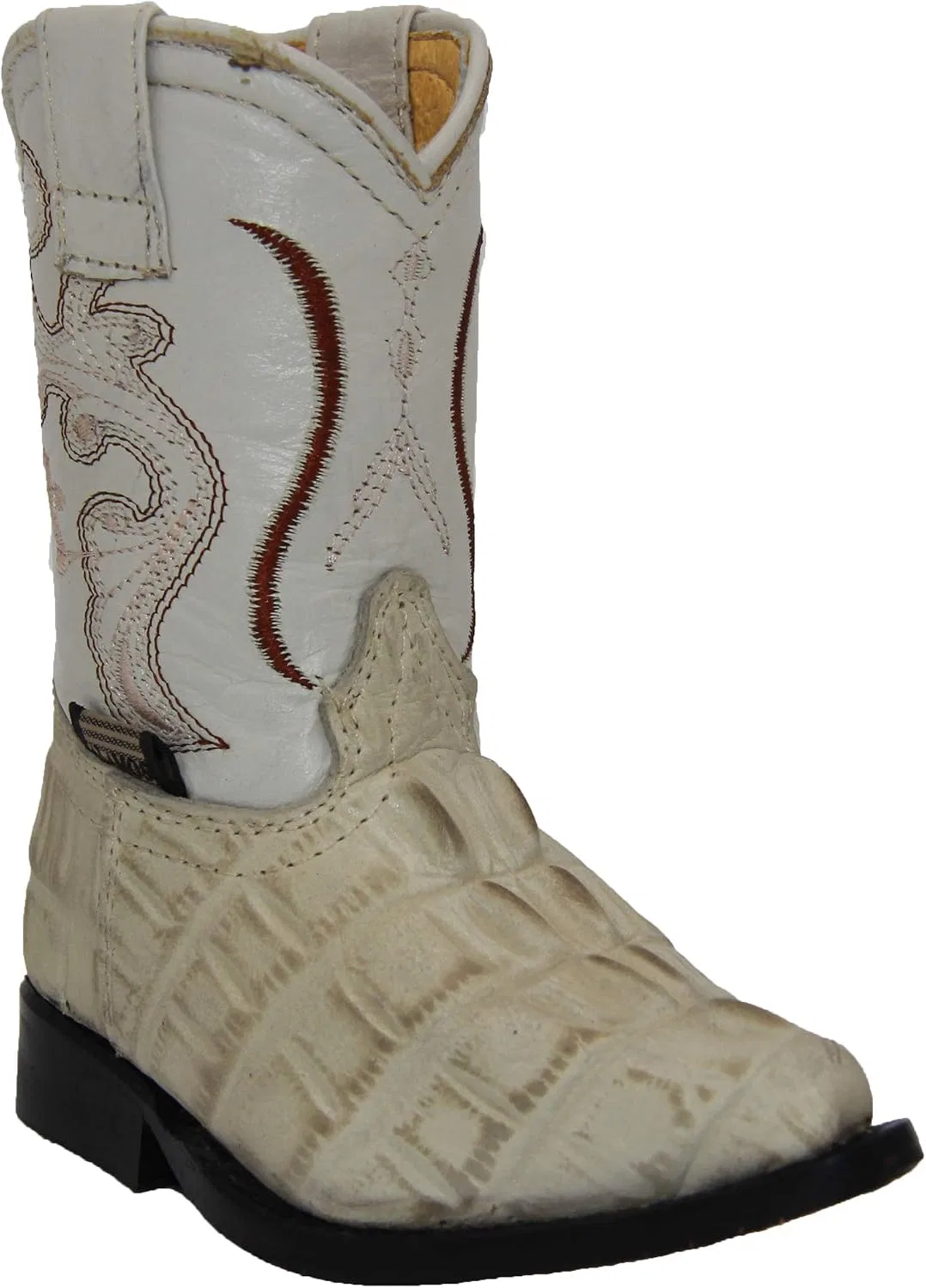 Детские ботинки для мальчиков с принтом крокодила Cowboy Boots The Western Shops, Bone