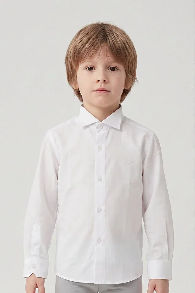 Детская рубашка для мальчиков с длинным рукавом Doctor Junior, White — фото 2