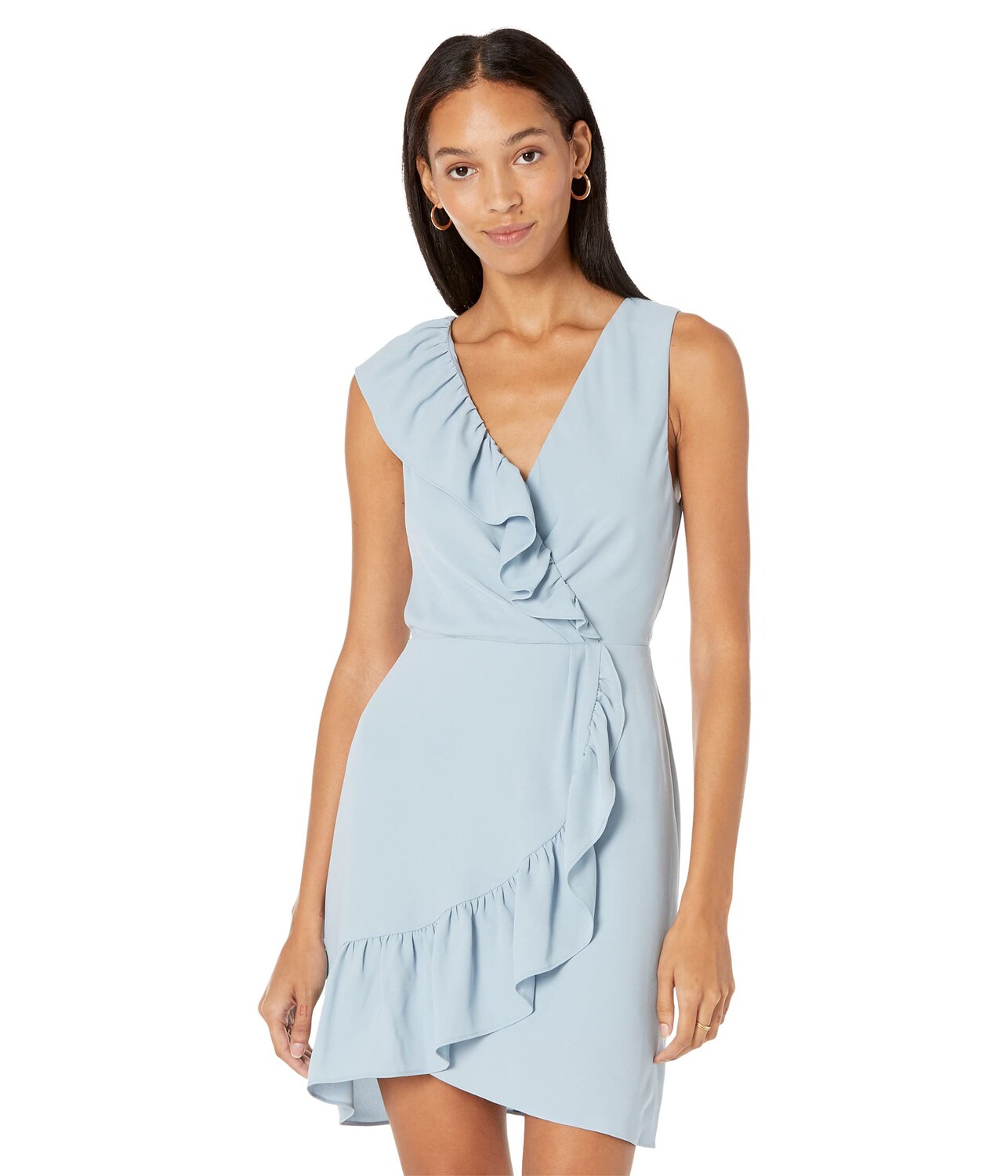 

Платье BCBGMAXAZRIA, Satin Back Crepe Ruffle Dress