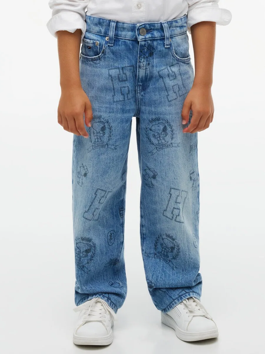 Джинсы TOMMY HILFIGER Baggy Jeans 'PEANUTS' из синей джинсовой ткани — фото 2