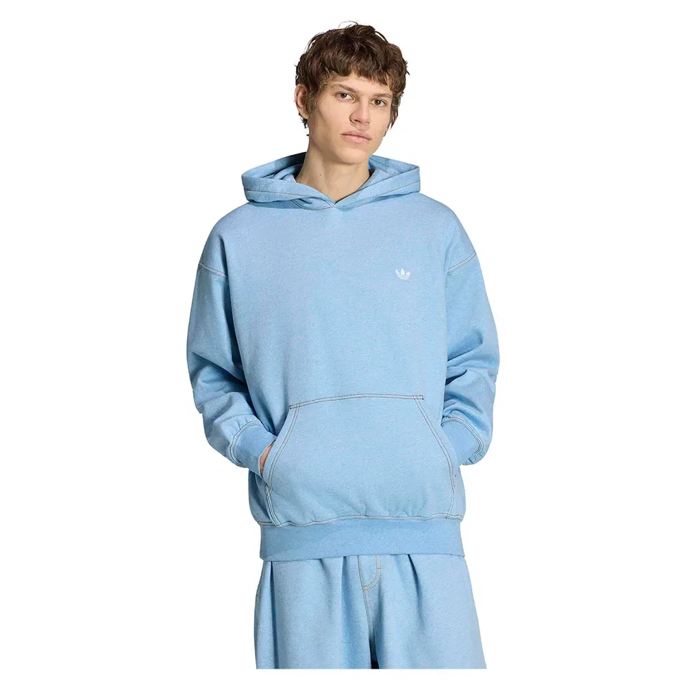 Мужской худи свободного кроя с капюшоном Trefoil Essentials Melange Loose Adidas Originals, Blue